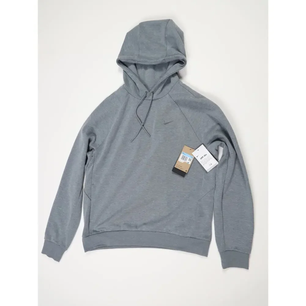 Nike Dri-FIT Training Hoodie FZ0969-010 Gray Medium NWT Tonal Swoosh Athleisure